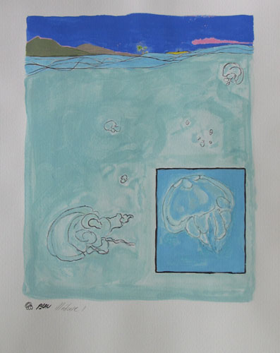 Méduse I - 30 x 40 - gouache